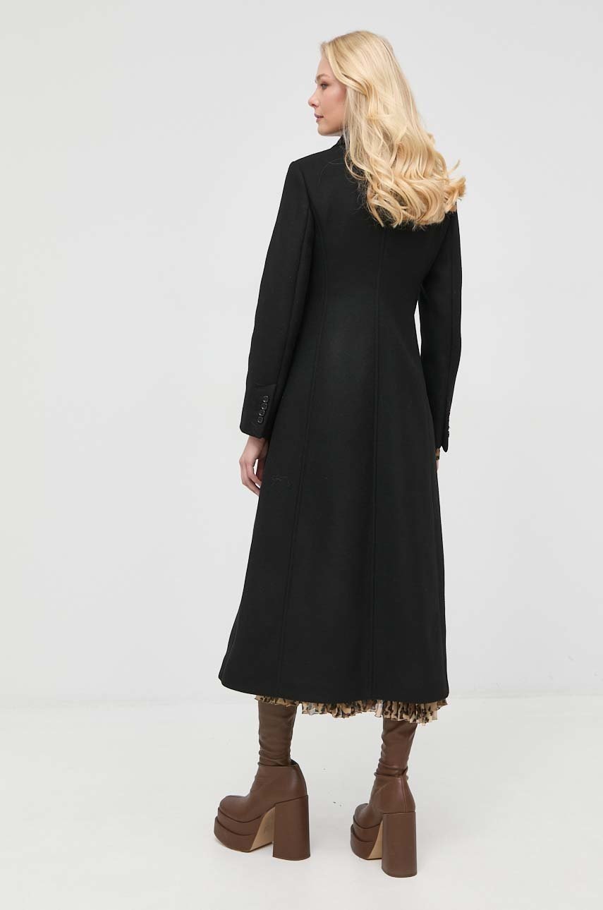

Шерстяное пальто Red Valentino цвет чёрный переходной двубортный