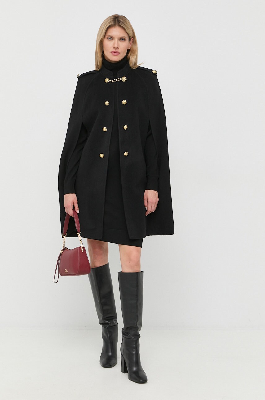 

Вовняне пальто MICHAEL Michael Kors колір чорний перехідний oversize