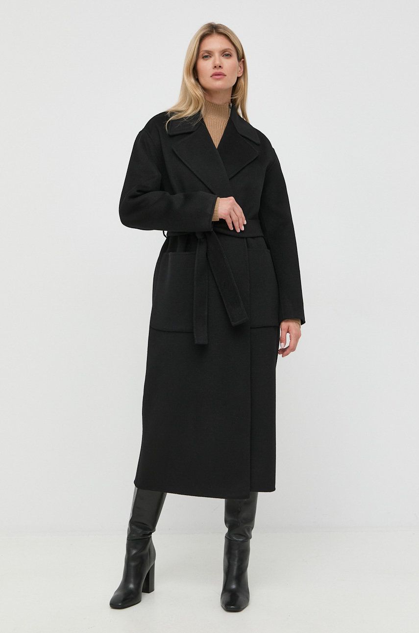 MICHAEL Michael Kors palton de lana culoarea negru, de tranzitie, desfacut 2023 ❤️ Pret Super answear imagine noua 2022