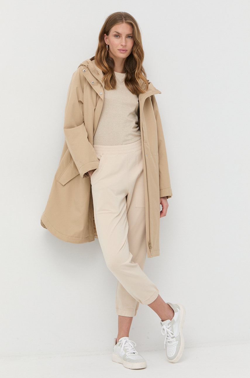 

Куртка Max Mara Leisure жіноча колір бежевий зимова