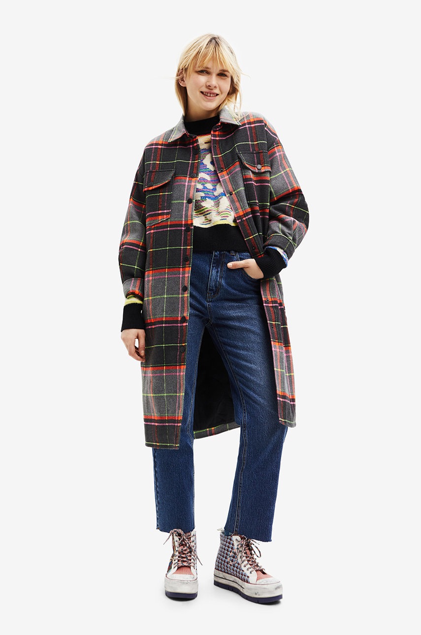 

Палто Desigual с преходна изолация, Многоцветен