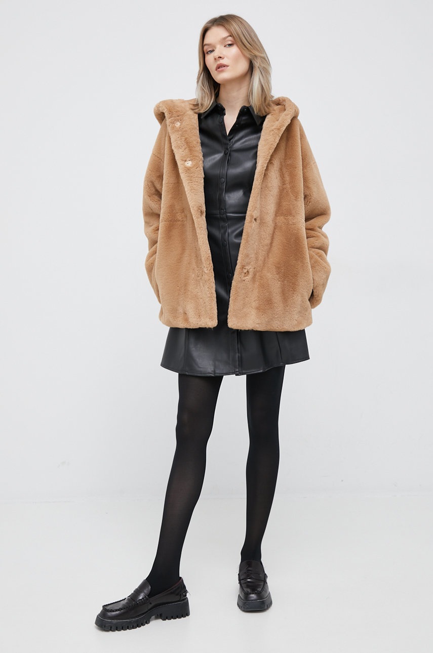 

Куртка Pennyblack женская цвет коричневый переходная oversize