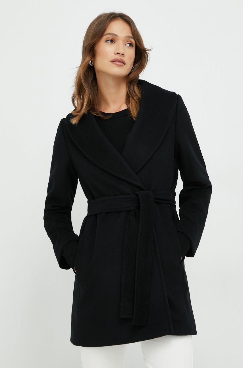 Pennyblack palton de lana culoarea negru, de tranzitie answear.ro imagine noua