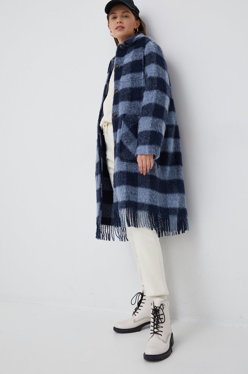 

Шерстяное пальто Woolrich переходной oversize