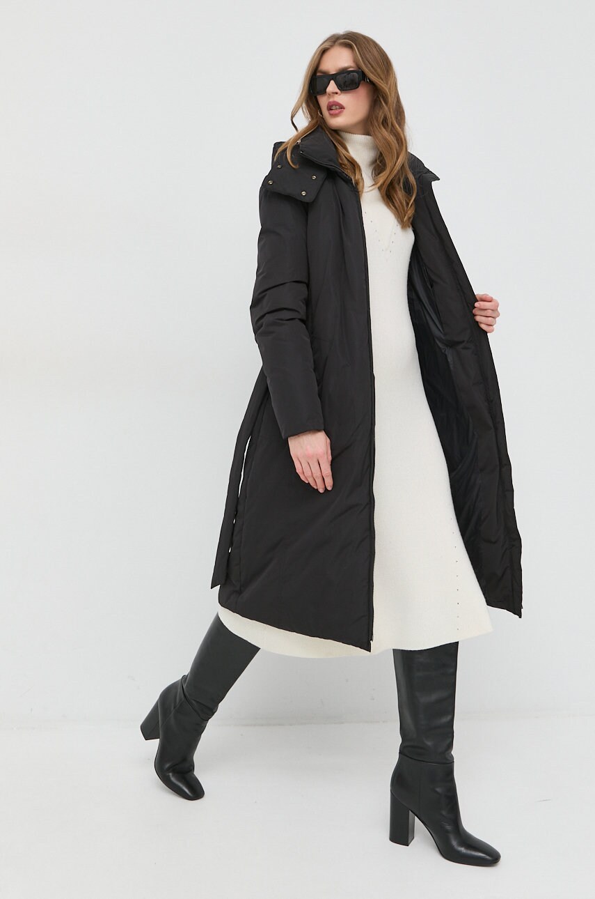 

Куртка Trussardi женская цвет чёрный зимняя oversize