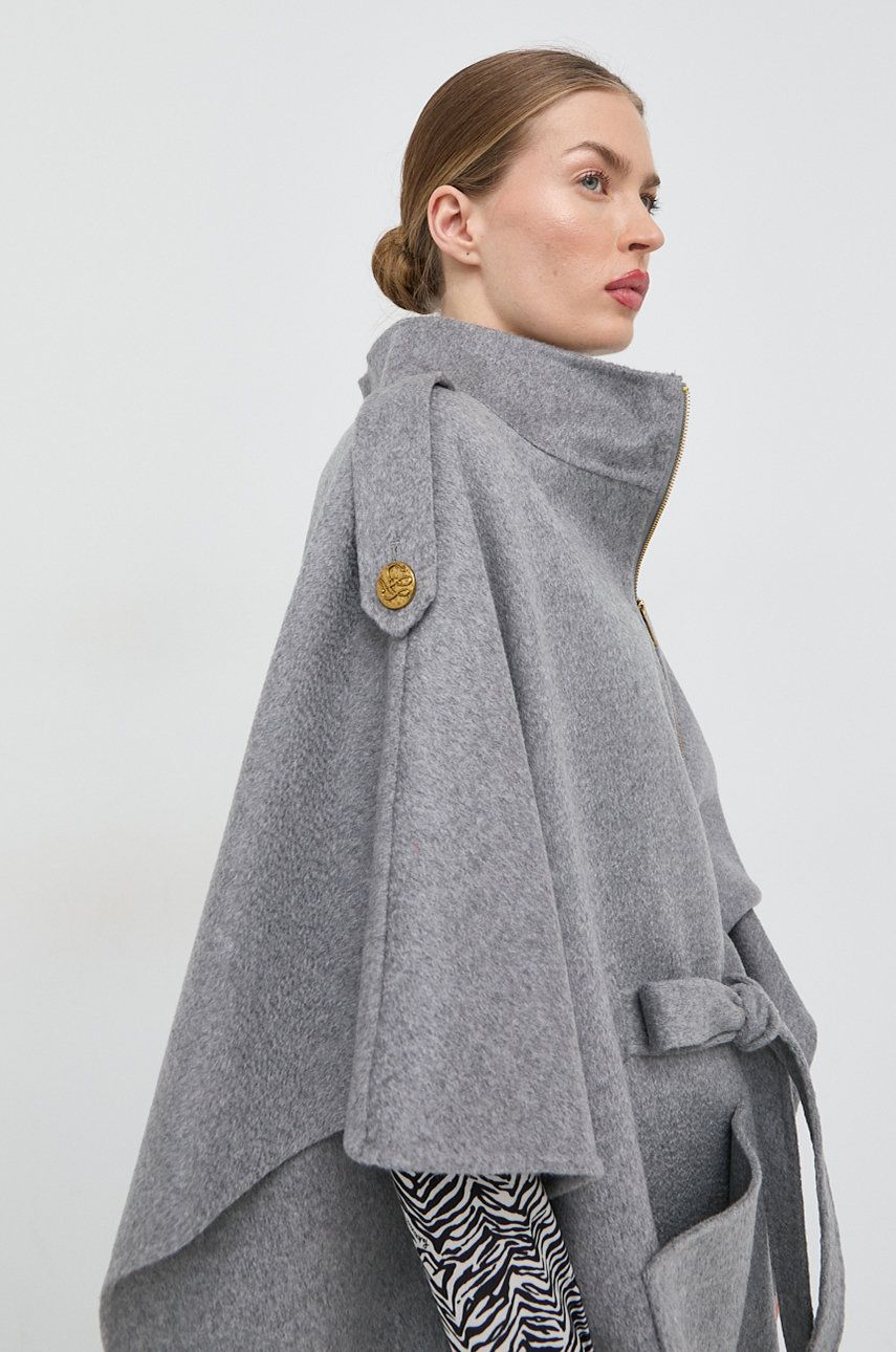 Luisa Spagnoli palton de lana culoarea gri, de tranzitie answear imagine noua