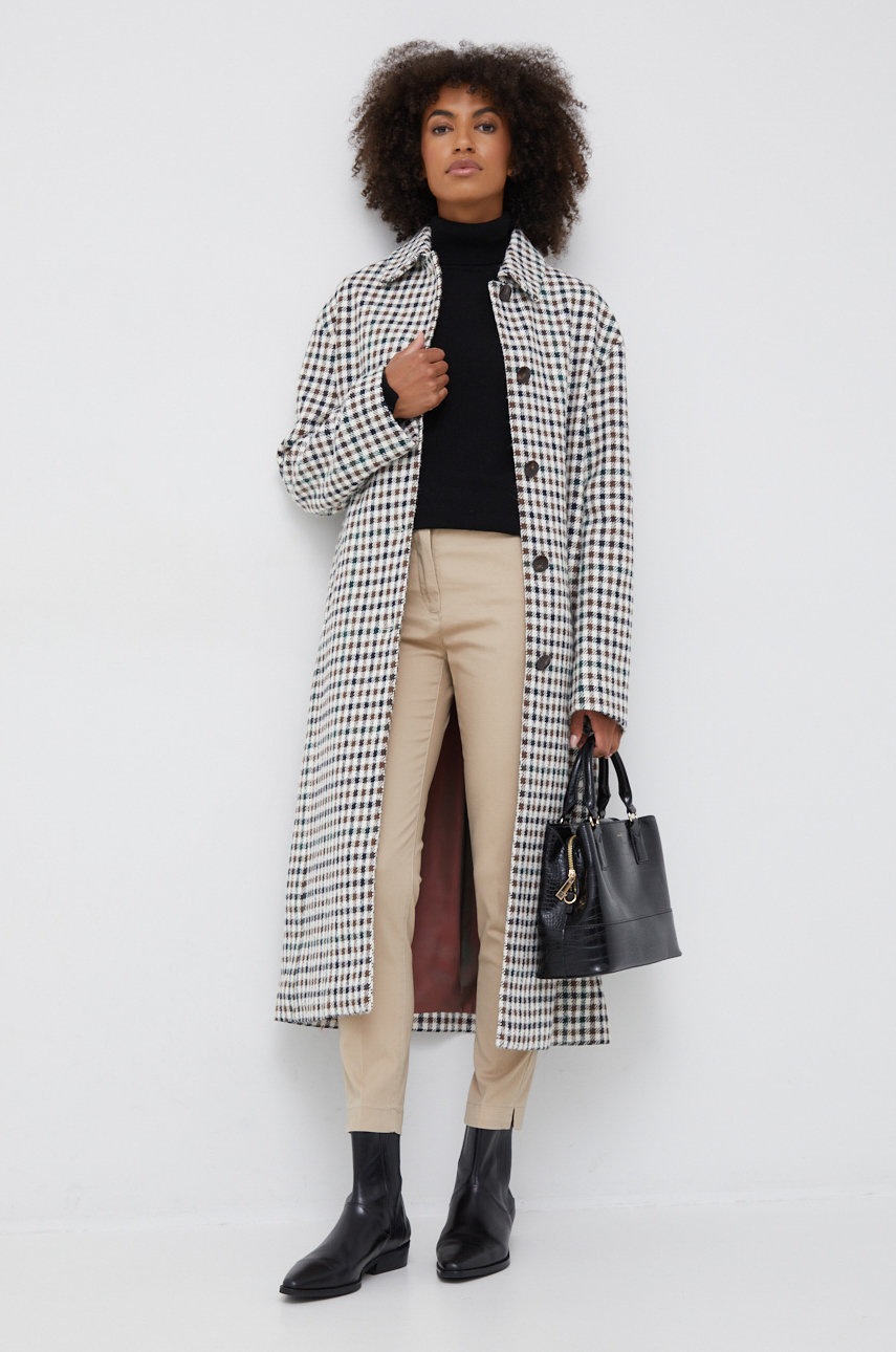 

Пальто с примесью шерсти Sisley переходной oversize