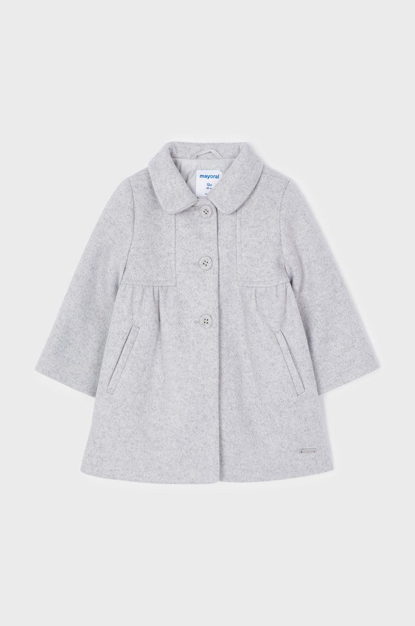 Dětský kabát Mayoral šedá barva - šedá -  100% Polyester
