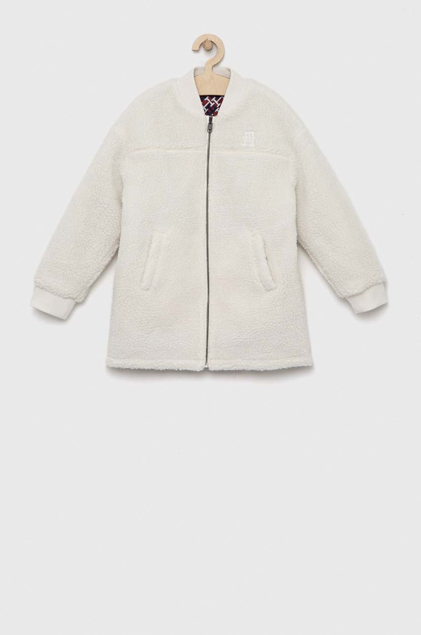 Детская двусторонняя куртка Tommy Hilfiger цвет бежевый Детская двусторонняя куртка Tommy Hilfiger цвет бежевый