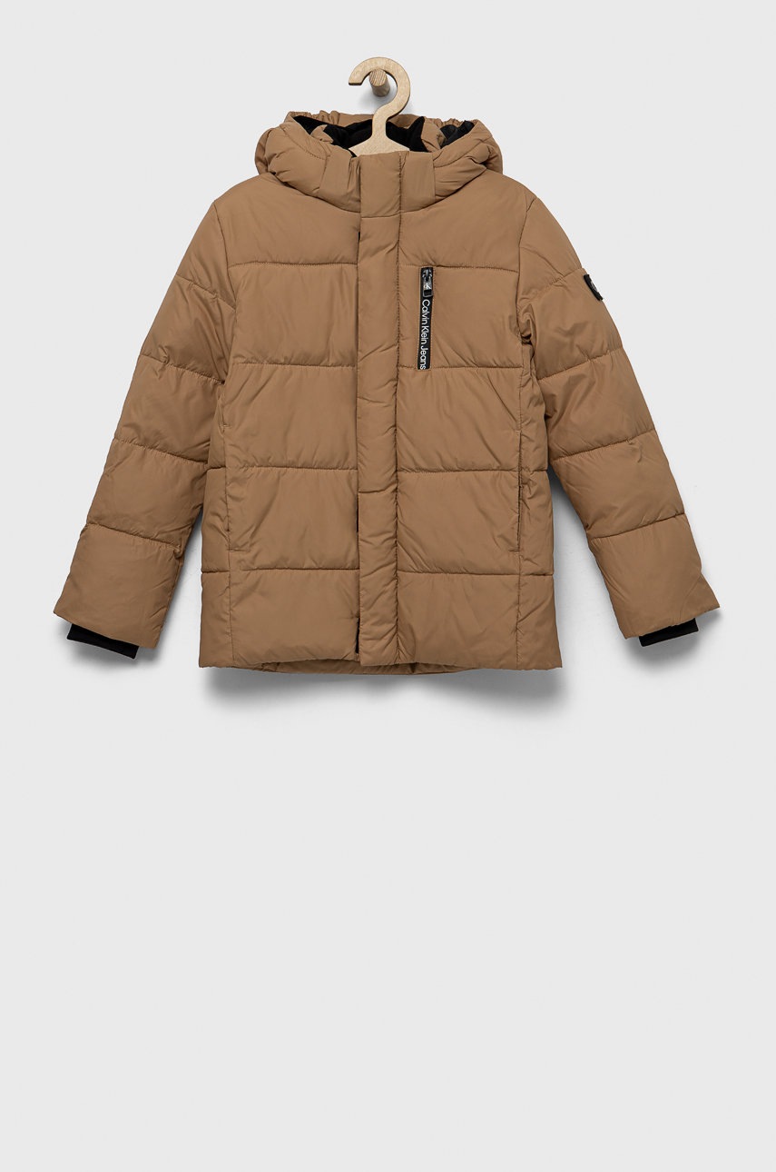 

Детско яке Calvin Klein Jeans в бежово, Бежов