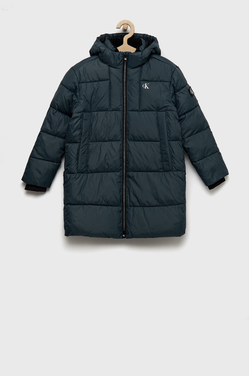 

Детско яке Calvin Klein Jeans в зелено, Зелен