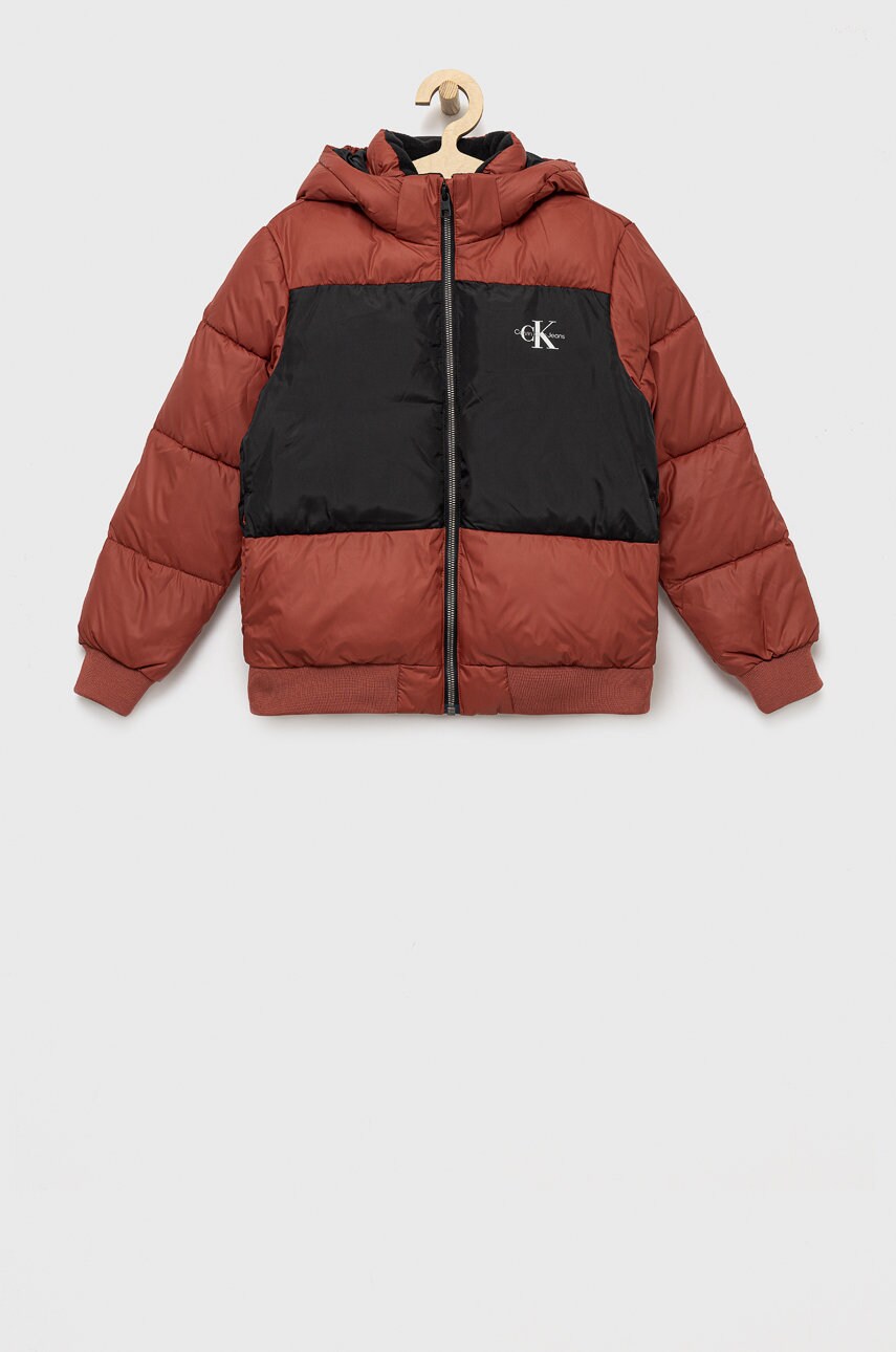 

Детско яке Calvin Klein Jeans в оранжево, Оранжев