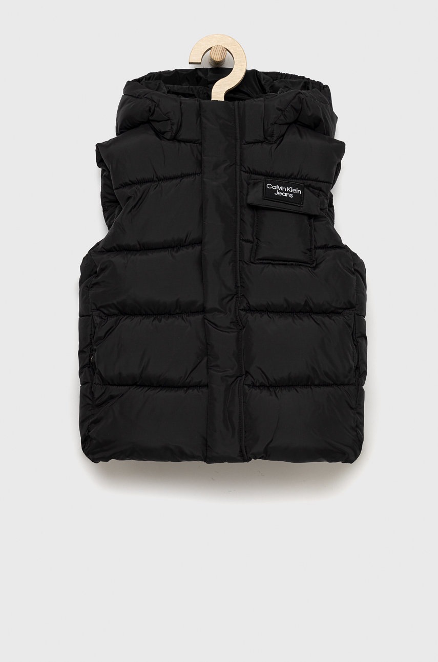 

Детски елек Calvin Klein Jeans в черно, Черен