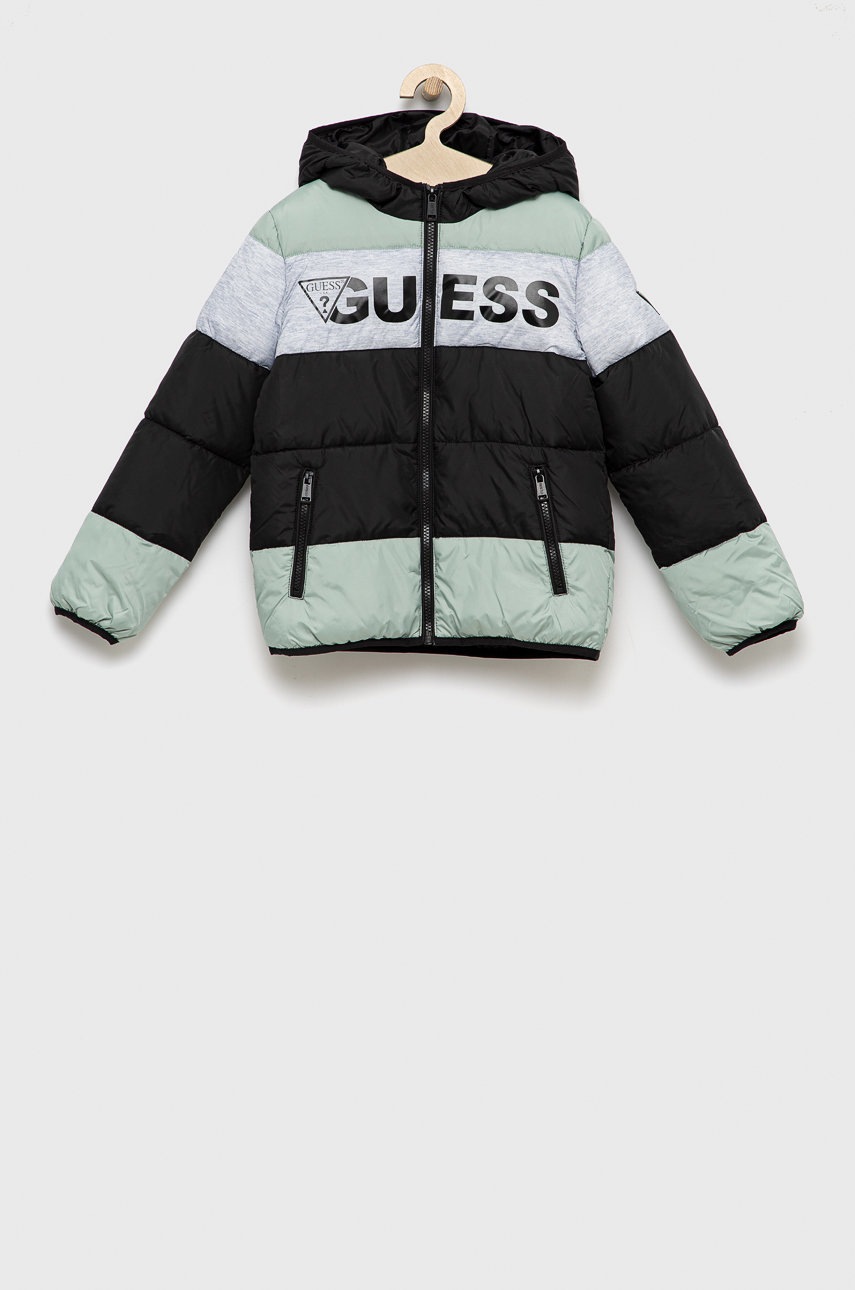 

Детско яке Guess в черно, Черен
