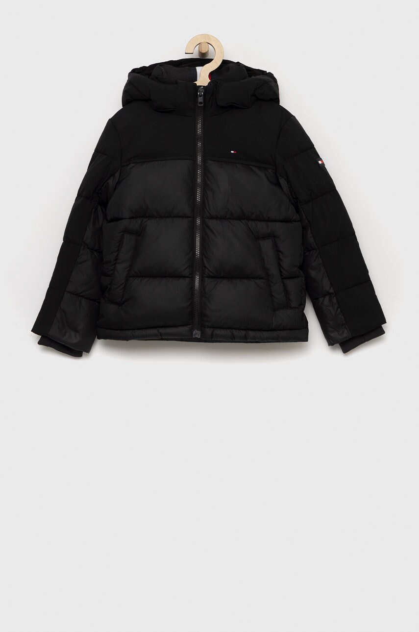 

Детско яке Tommy Hilfiger в черно, Черен