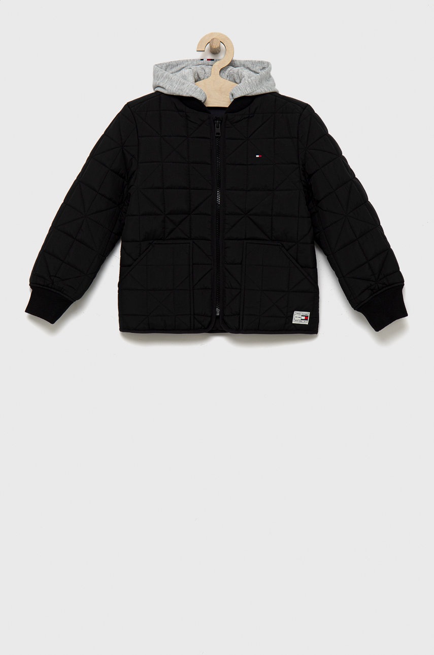 

Детско яке Tommy Hilfiger в черно, Черен
