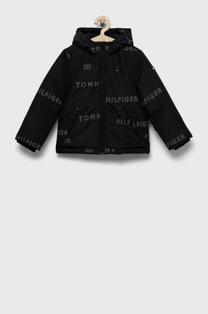 

Детско яке Tommy Hilfiger в черно, Черен