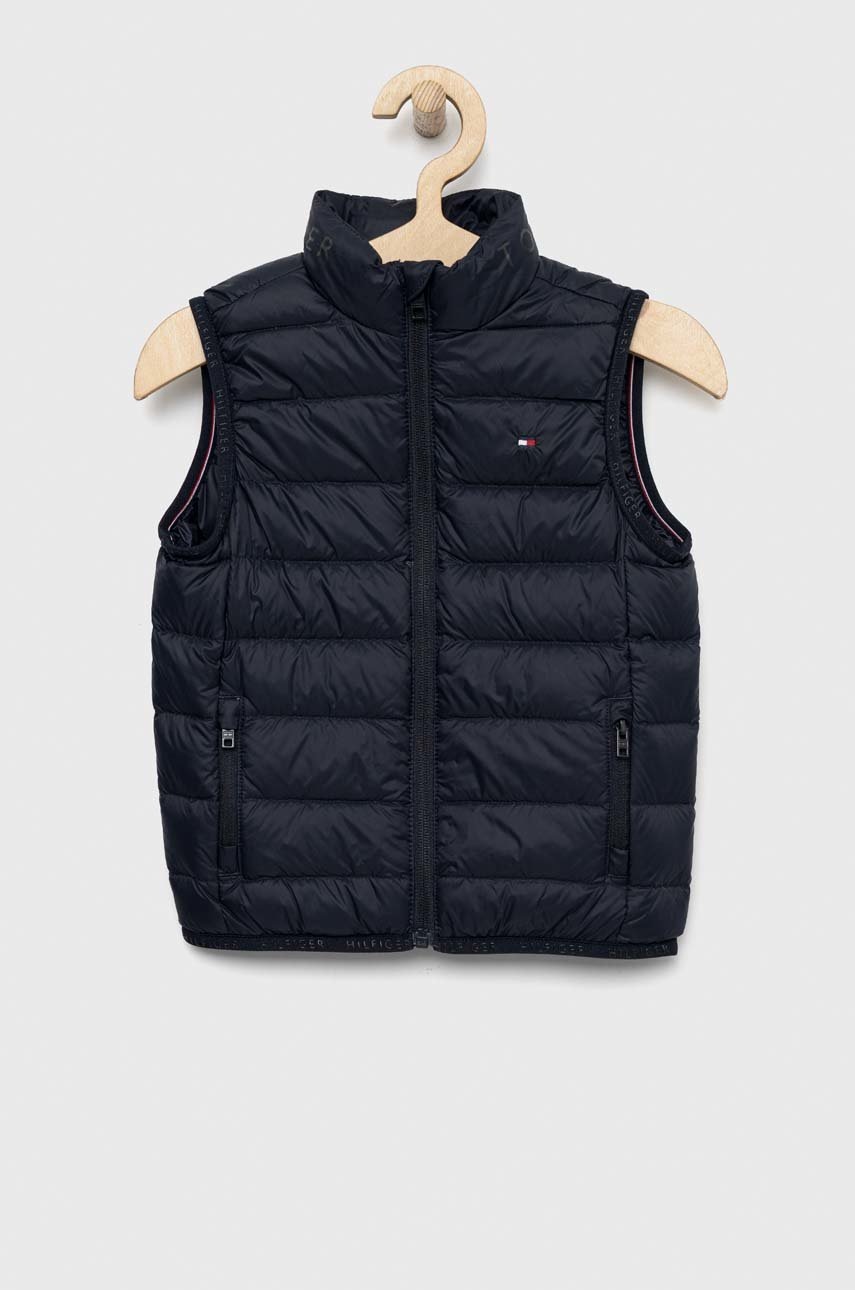 

Детски пухен елек Tommy Hilfiger в черно, Тъмносин