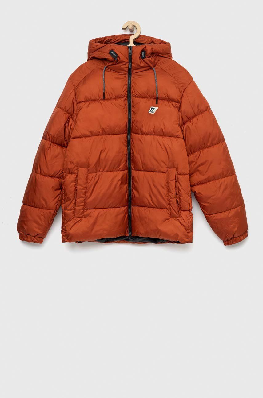 Dětská bunda Jack & Jones oranžová barva - oranžová -  Hlavní materiál: 100% Polyester Pod