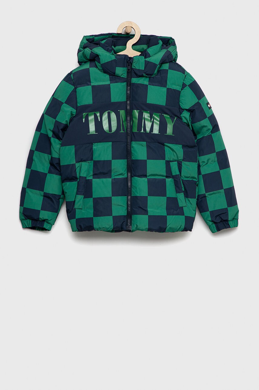 

Дитяча куртка Tommy Hilfiger колір зелений