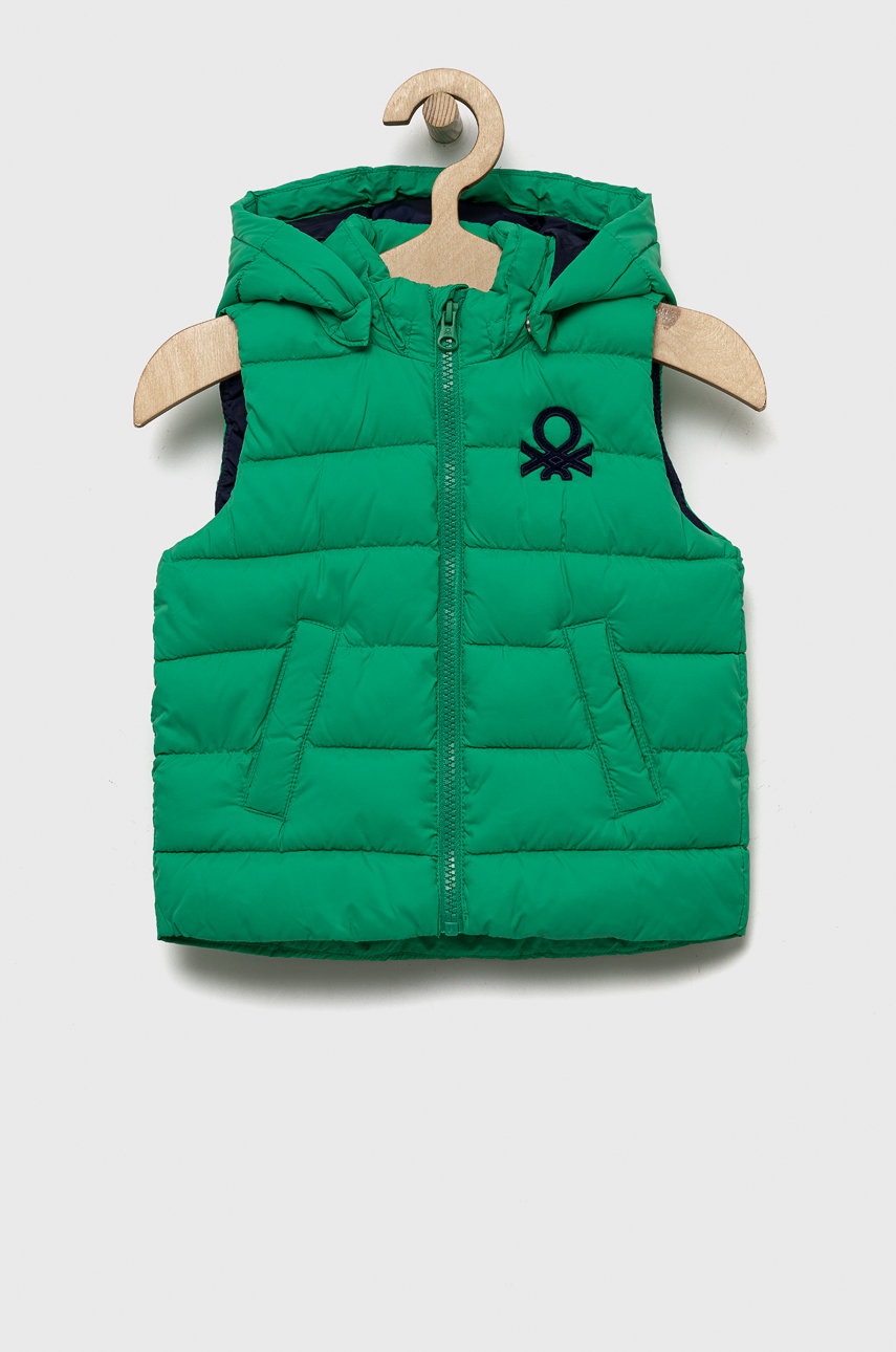 

Детски елек United Colors of Benetton в зелено, Зелен