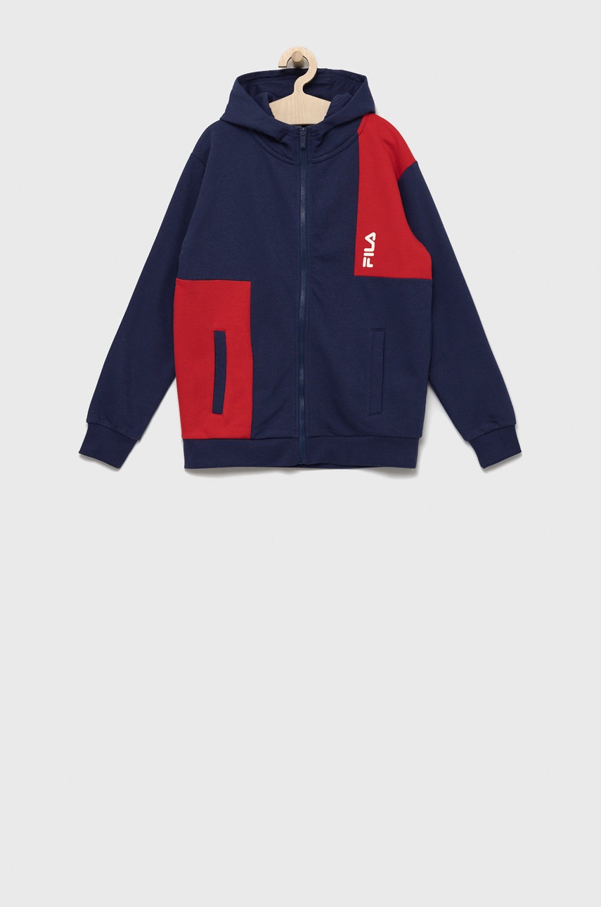 Детская кофта Fila цвет синий узор Детская кофта Fila цвет синий узор