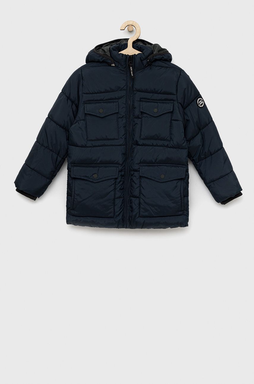 Dětská bunda Pepe Jeans Grantown tmavomodrá barva - námořnická modř -  100 % Polyester