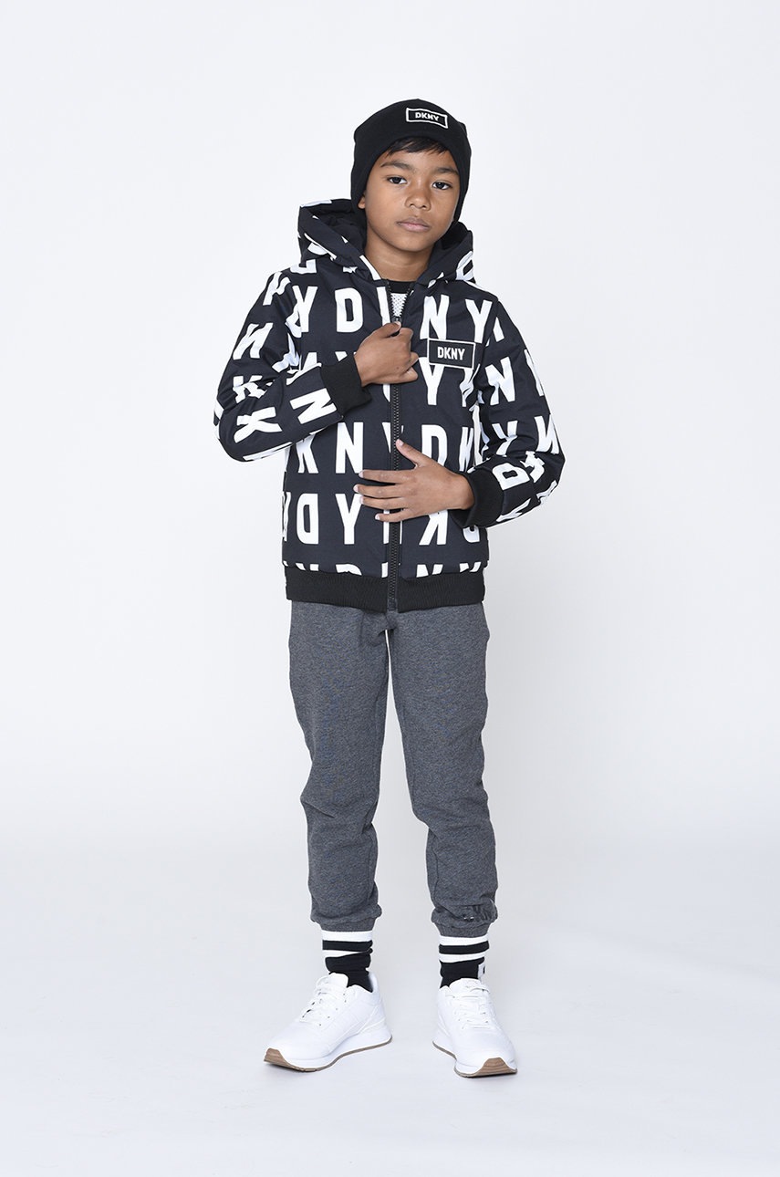 

Детско яке Dkny в черно, Черен