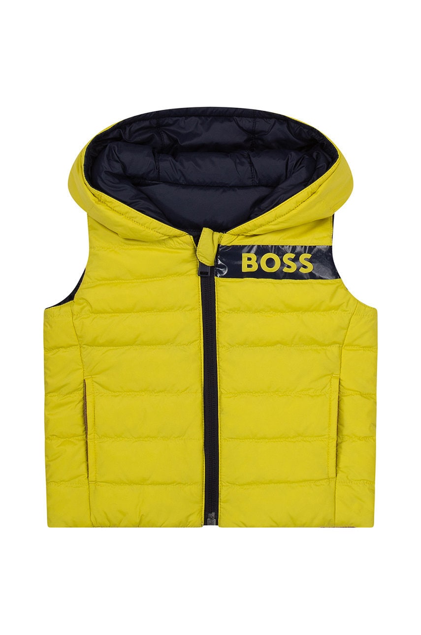 Boss vesta din puf reversibila culoarea verde