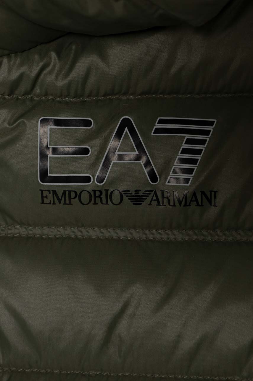 EA7 Emporio Armani Geaca De Puf Pentru Copii Culoarea Verde