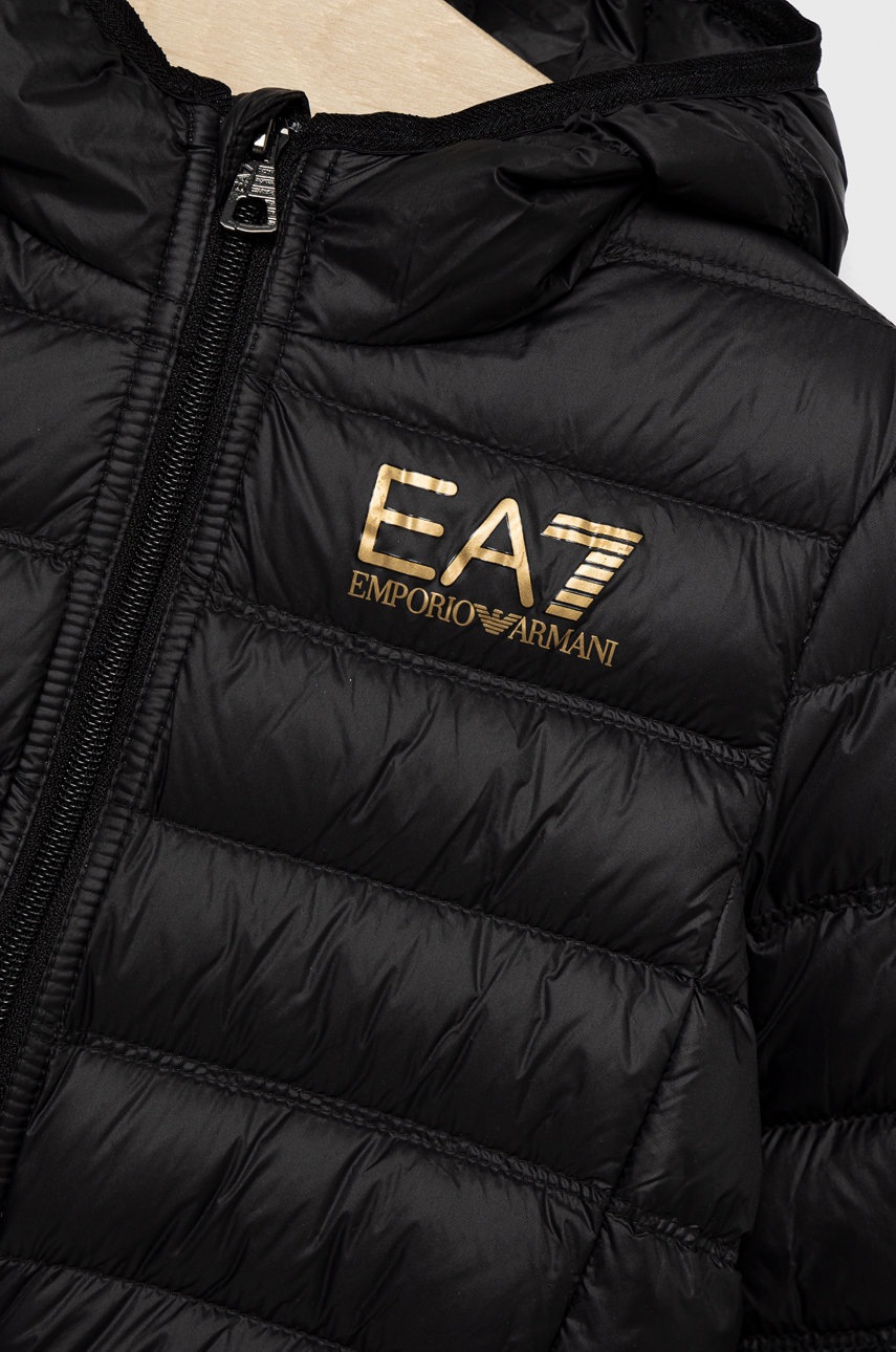 EA7 Emporio Armani Geaca De Puf Pentru Copii Culoarea Negru