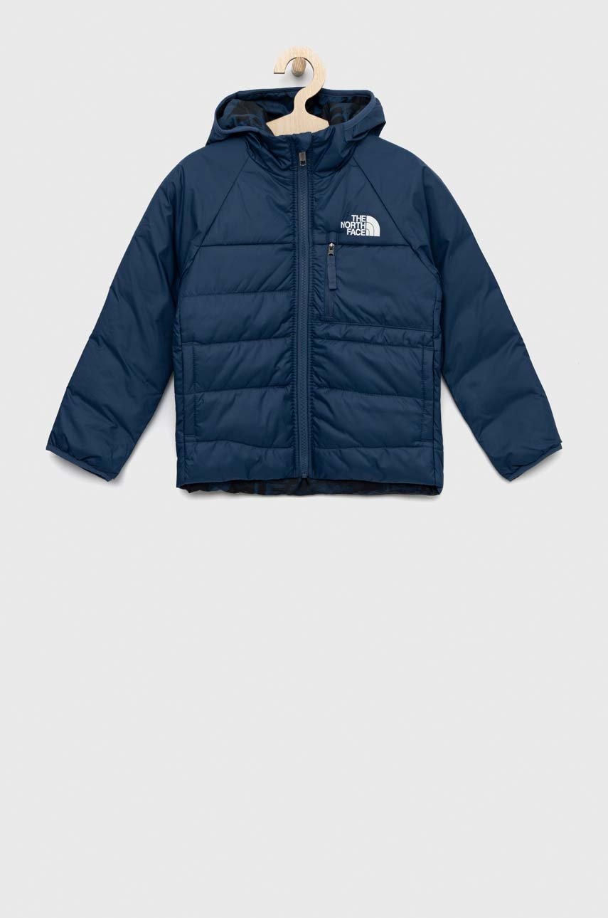 

Детско яке с две лица The North Face в тъмносиньо, Тъмносин