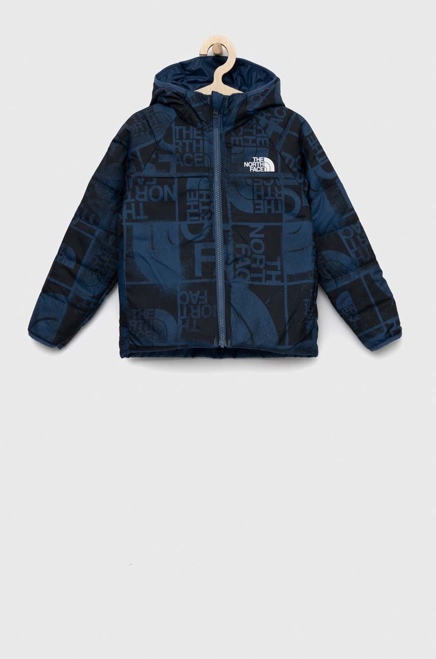 

Дитяча двостороння куртка The North Face колір синій