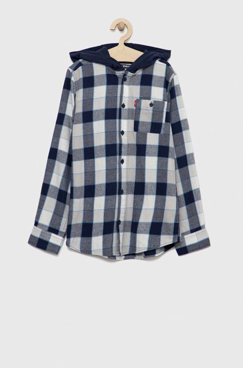 

Детска памучна риза Levi's, Син