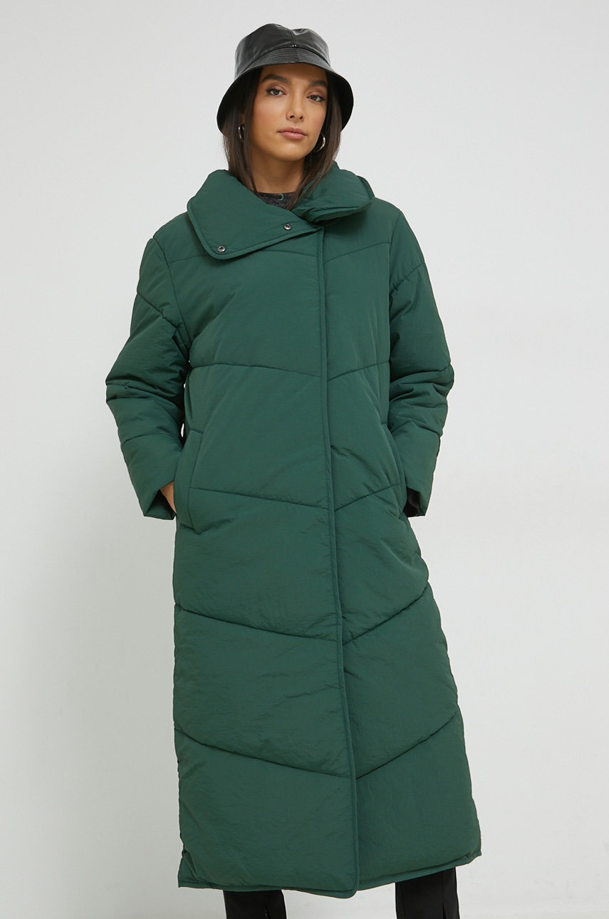 

Куртка Vila жіноча колір зелений перехідна oversize