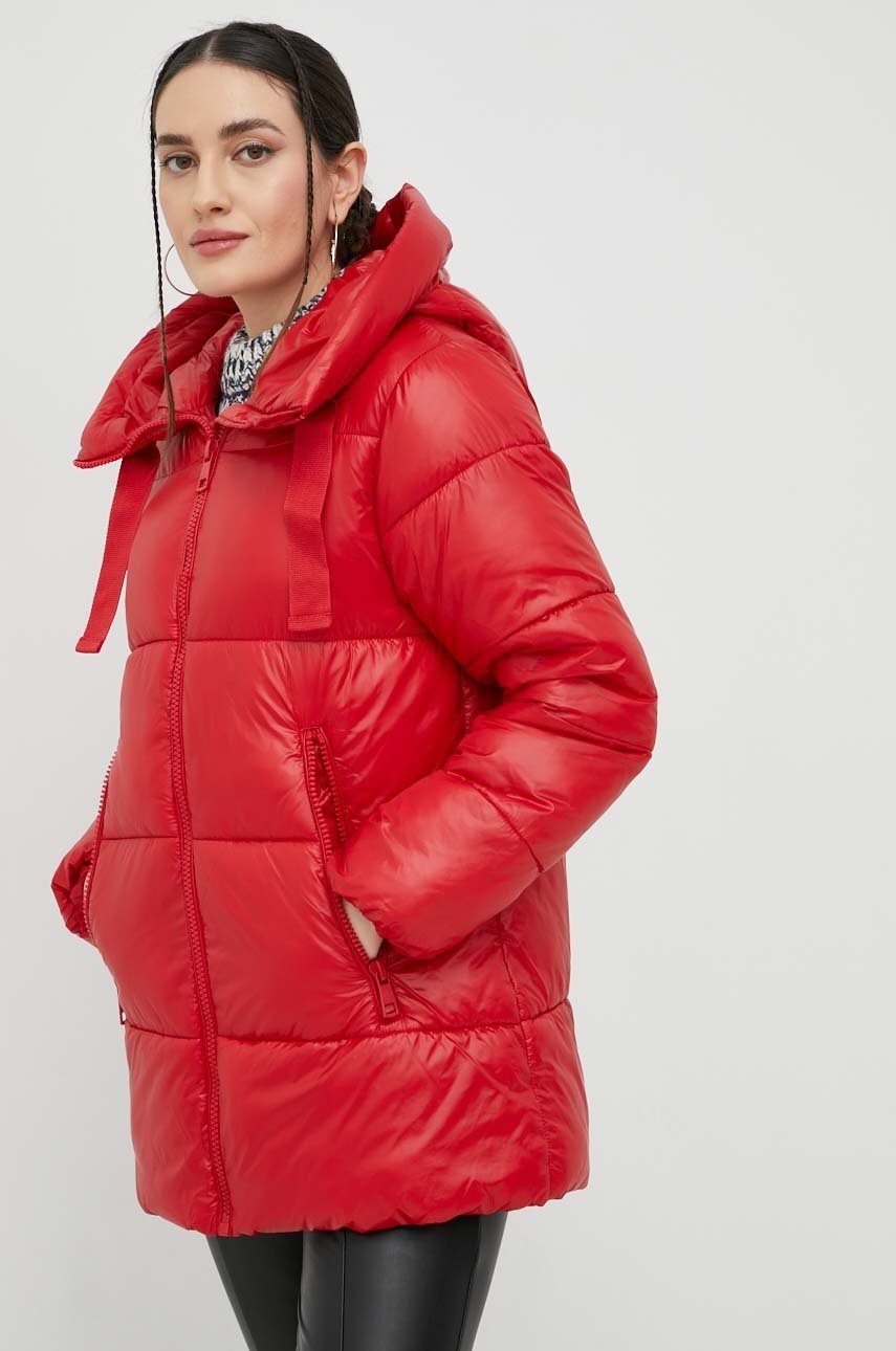 

куртка Only женская цвет красный зимняя oversize