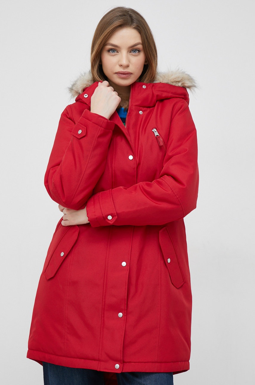 

Куртка Vero Moda жіноча колір червоний зимова