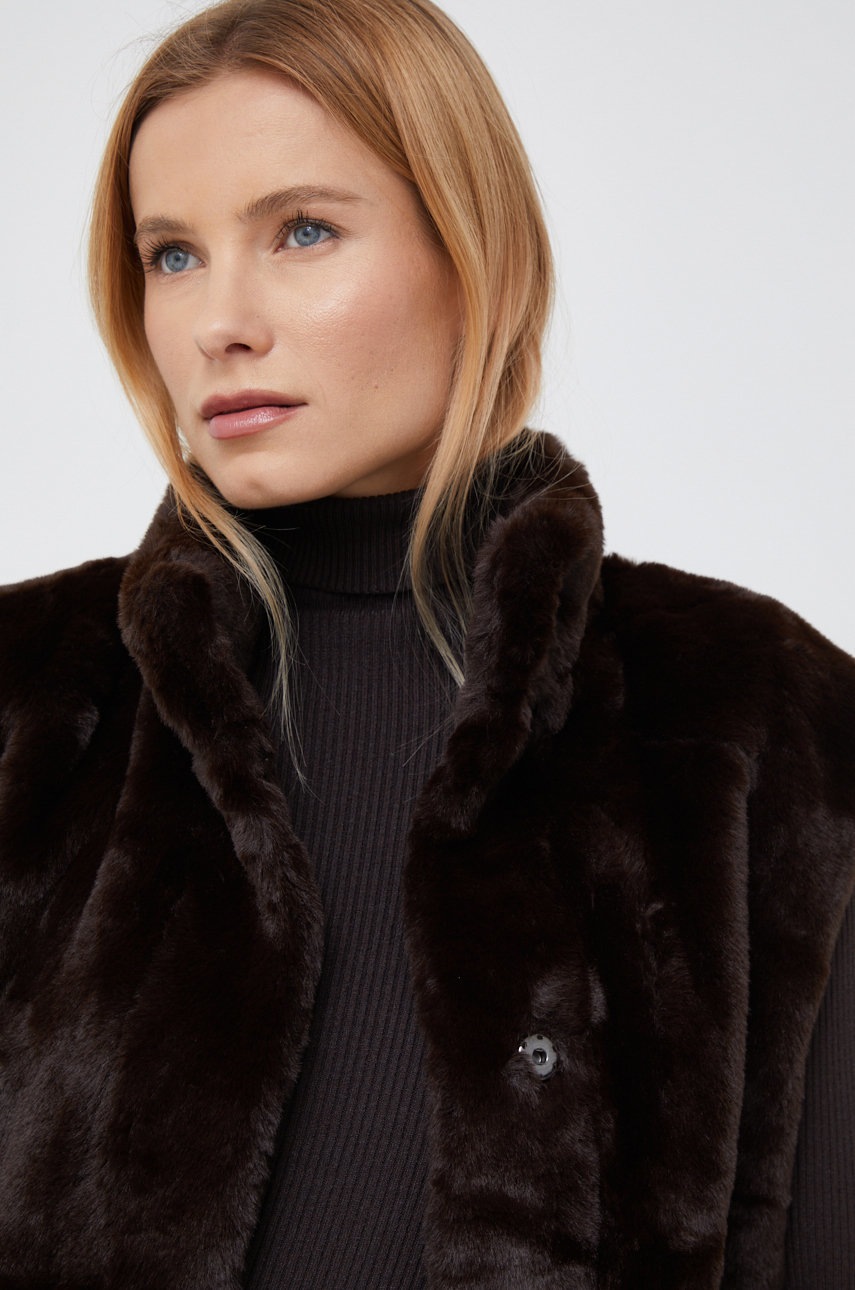 

Елек Vero Moda дамски в кафяво с преходна изолация, Кафяв