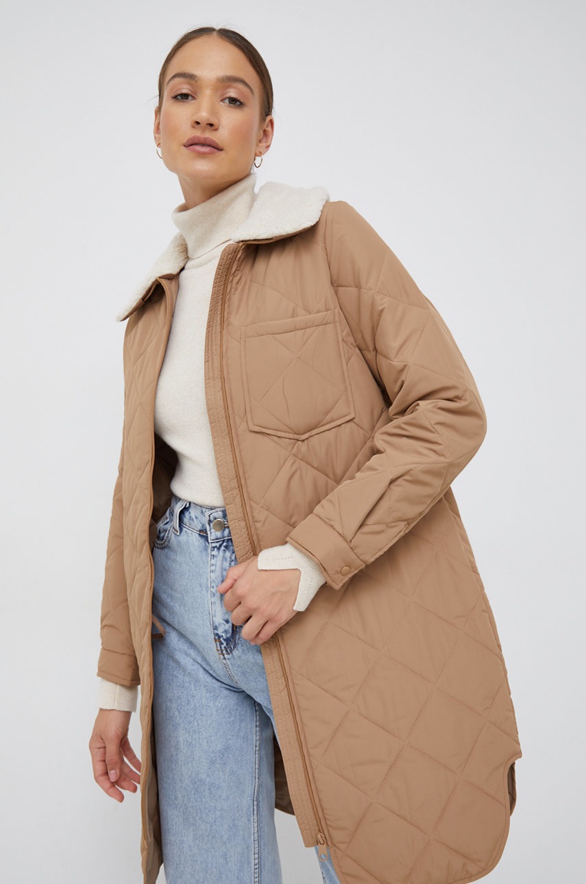 

Яке Vero Moda в бежово с преходна изолация, Бежов