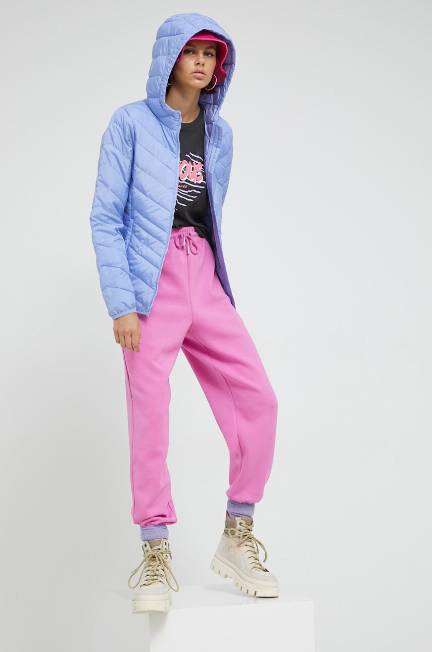 Tom tailor geaca femei, culoarea violet, de tranzitie