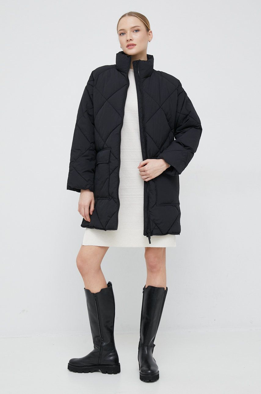 

Куртка Selected Femme жіноча колір чорний зимова oversize