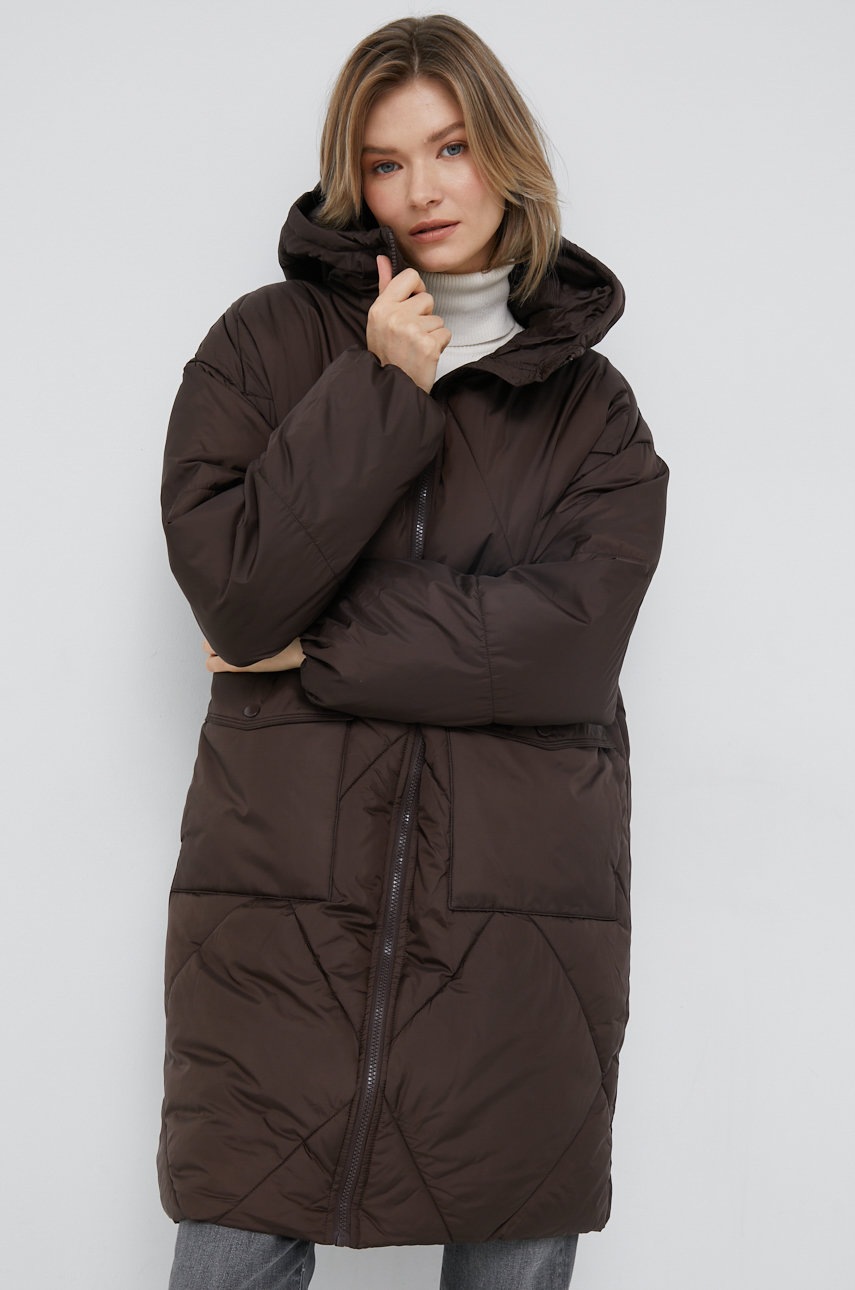 

Куртка Vero Moda жіноча колір коричневий зимова oversize
