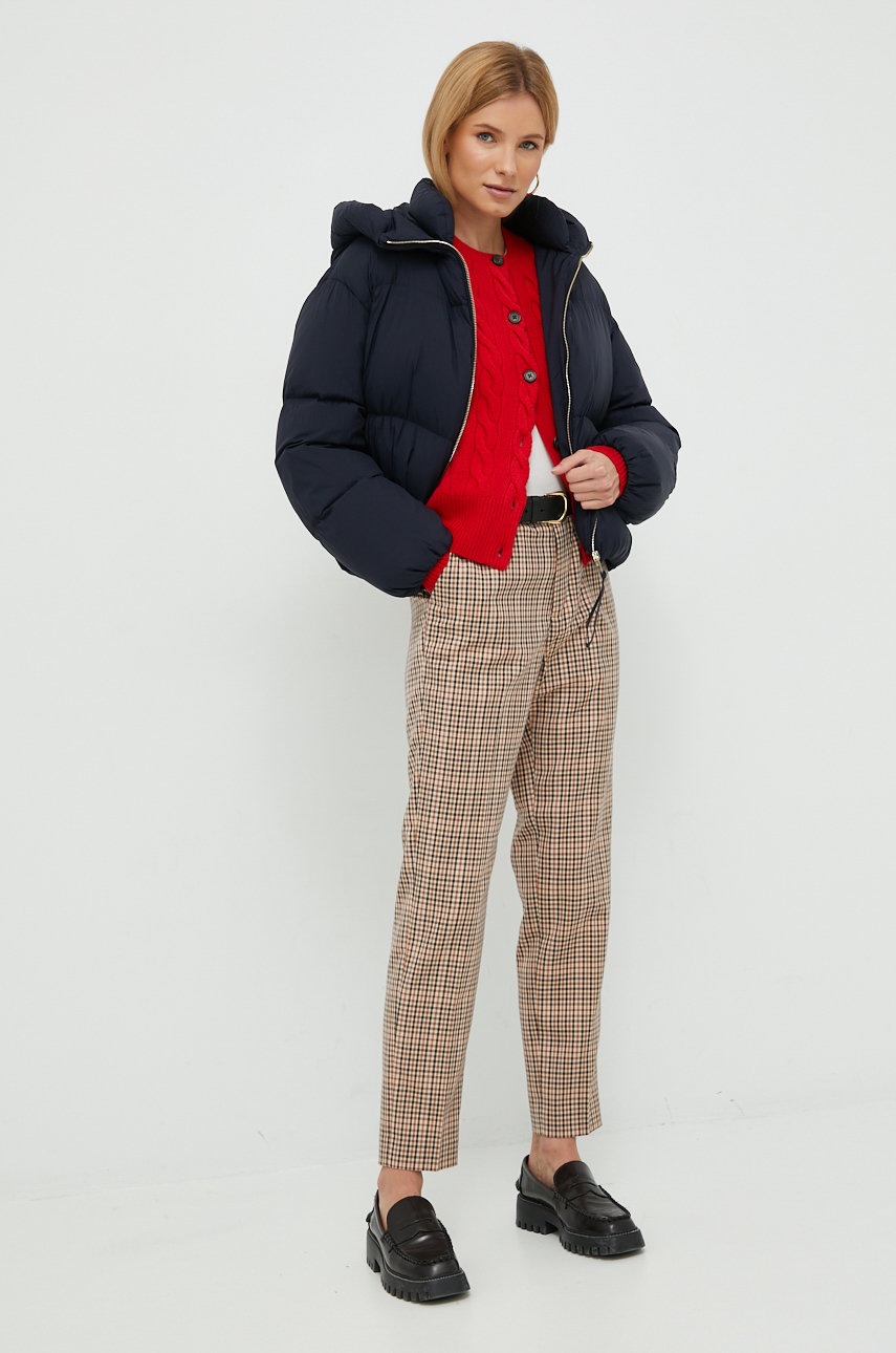 

Пуховая куртка Tommy Hilfiger женская цвет синий зимняя