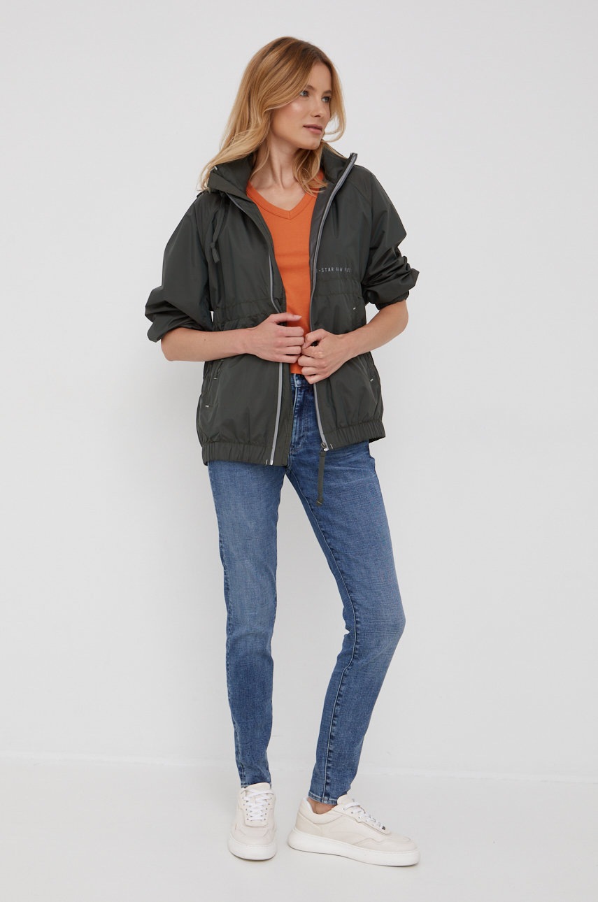 

Куртка G-Star Raw женская цвет зелёный переходная oversize