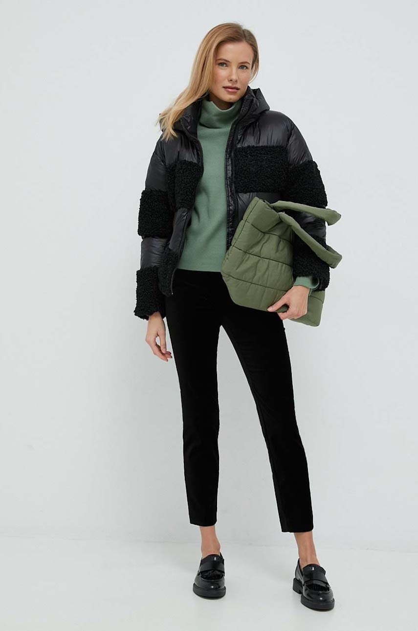 

Куртка Dkny жіноча колір чорний зимова oversize