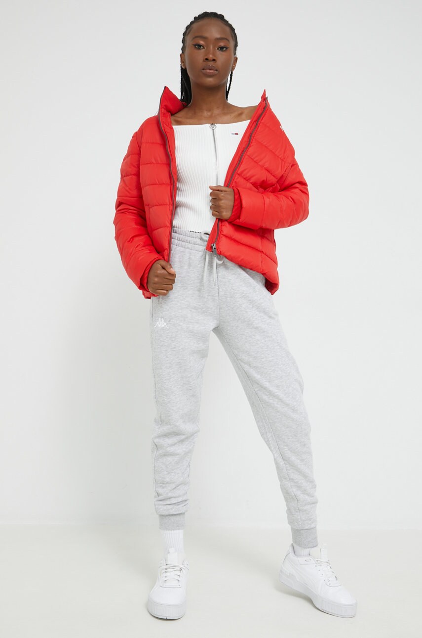 

Куртка Tommy Jeans жіноча колір червоний зимова