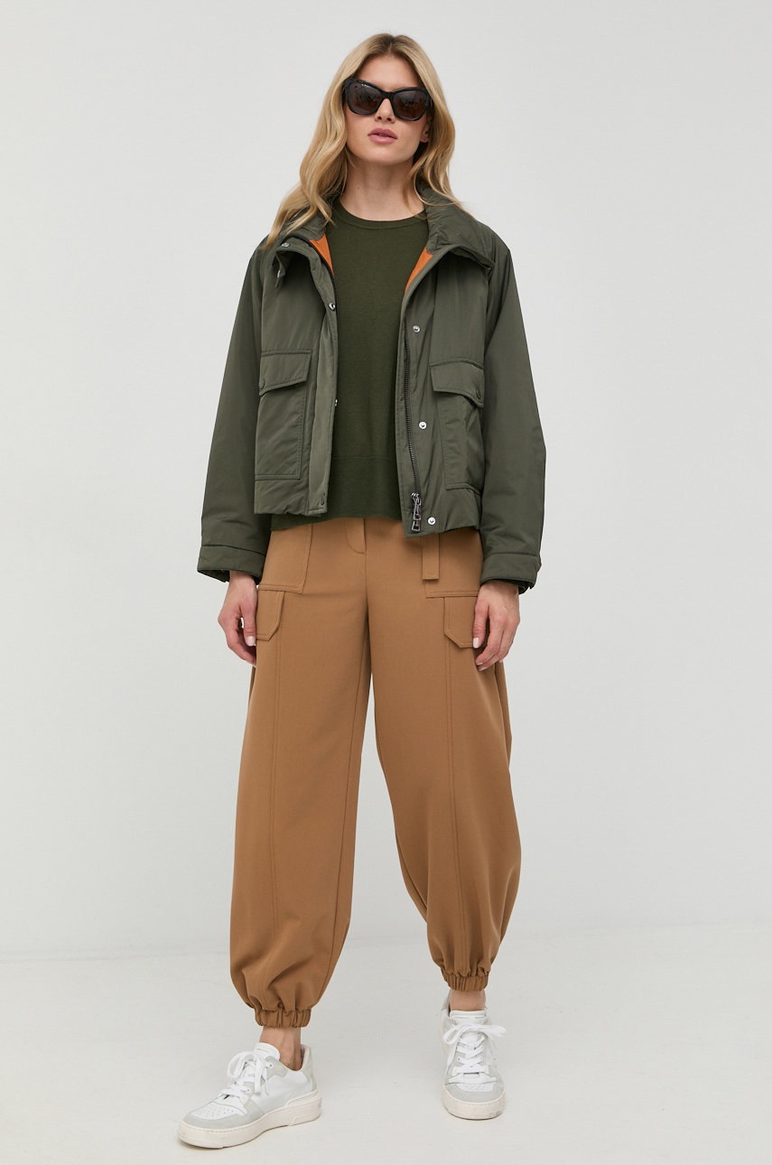 

Куртка Weekend Max Mara жіноча колір зелений перехідна
