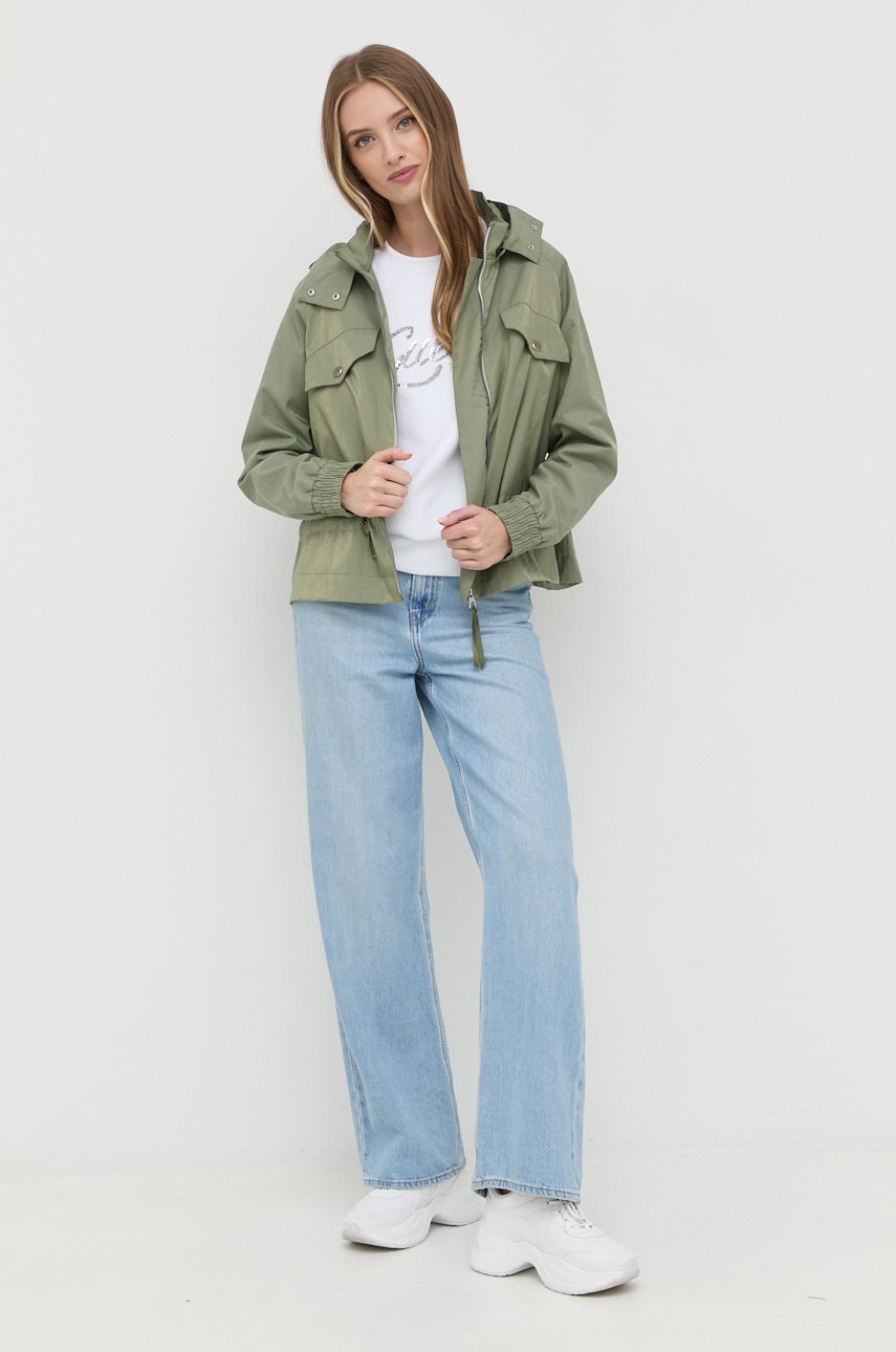 

Куртка Guess женская цвет зелёный переходная