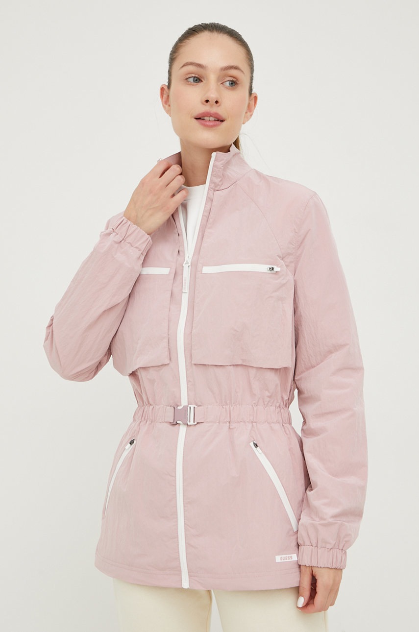 

Куртка Guess жіноча колір фіолетовий перехідна
