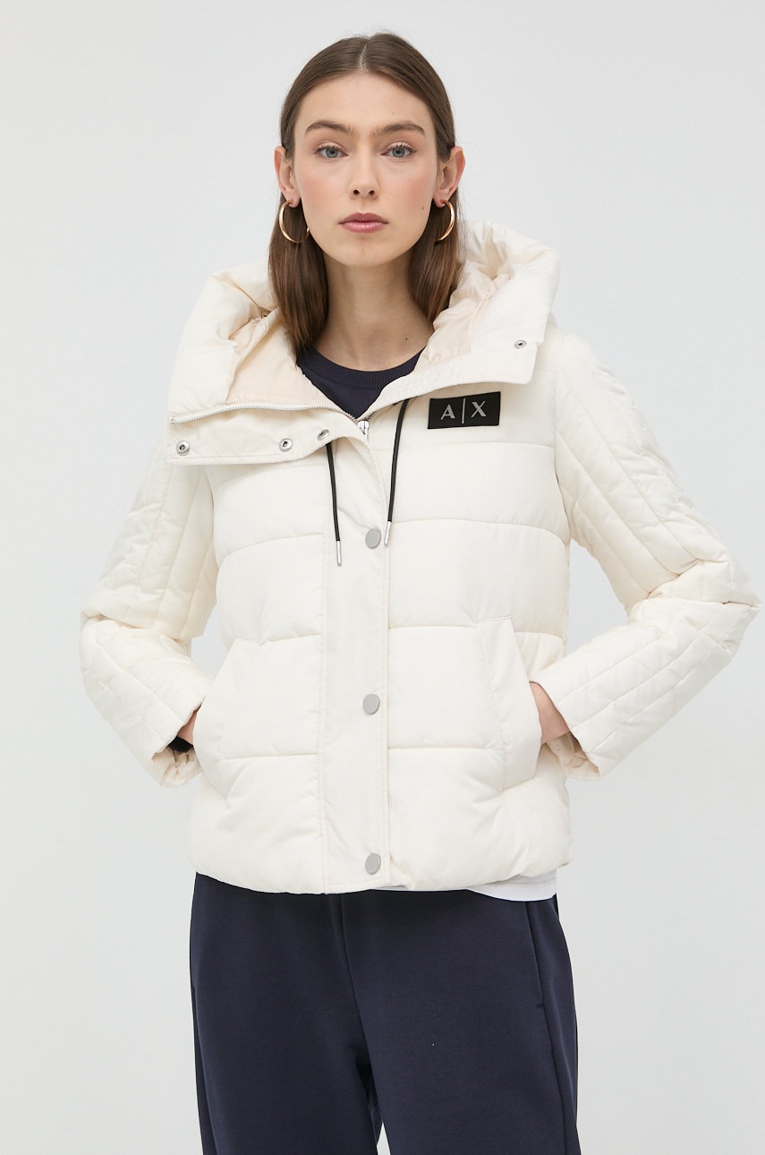 

Яке Armani Exchange в бежово с преходна изолация, Бежов